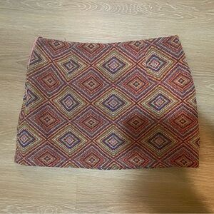 Geometric Patterned Skirt - Multicolor